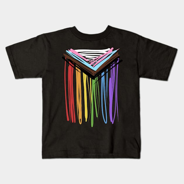 Progress Scribble Flag Kids T-Shirt by Satyr_Em